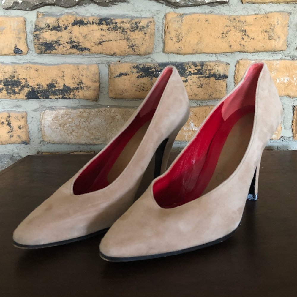 Charles Jourdan vintage suede heels